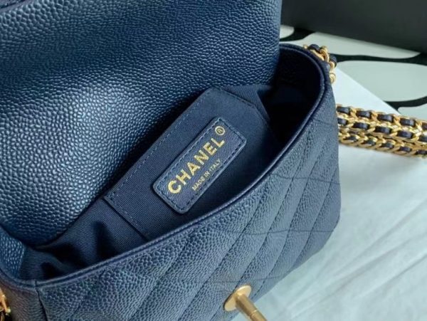 CHANEL SMALL FLAP BAG WITH CHAIN blue 99065 7