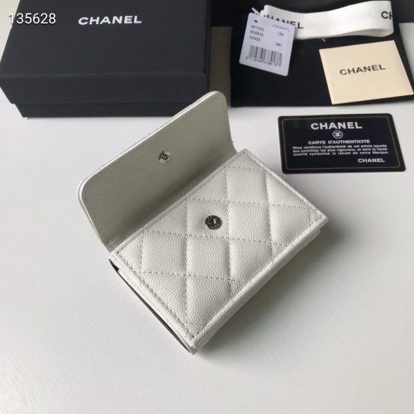 CHANEL | Small Flap Wallet White AP1963 5