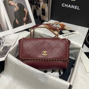 CHANEL bag red AS2396 10