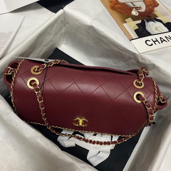 CHANEL bag red AS2396 4