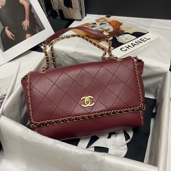 CHANEL bag red AS2396 1