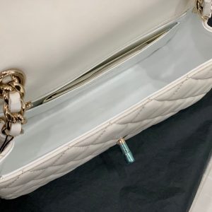 CHANEL flap bag white AS2326 10
