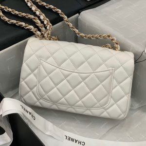 CHANEL flap bag white AS2326 14