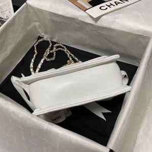 CHANEL mini flap bag AS2468 white 10