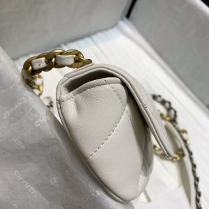 Chanel19 series glasses bag white 8
