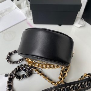 Chanel 19 Clutch With Chain Ridescent Calfskin black 14