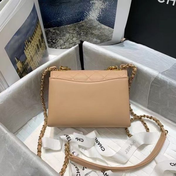 Chanel small chain cosmetic bag 81113 Apricot 5