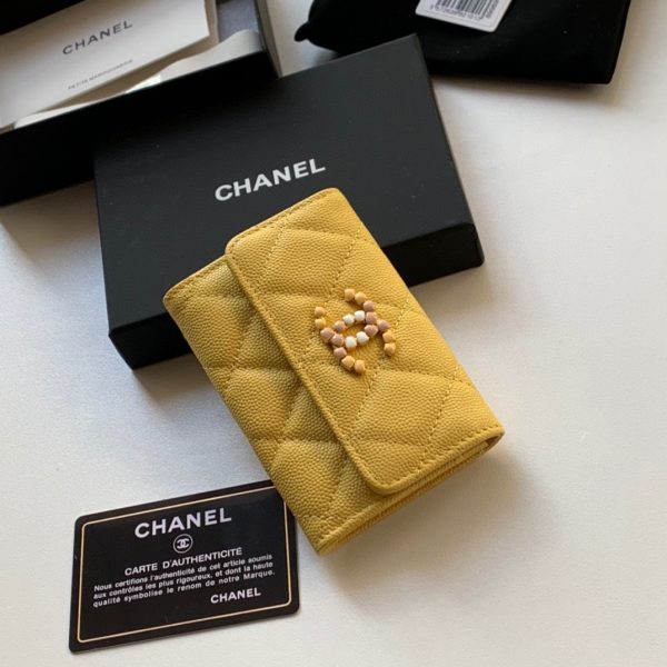 Chanel Flap Card Holder AP2038 yellow 2