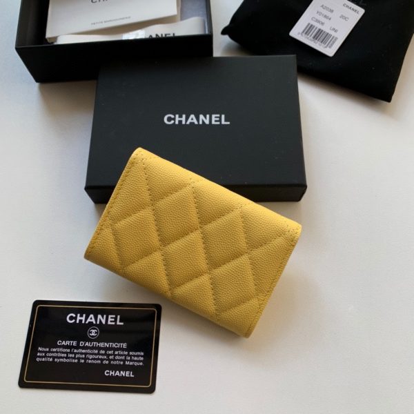 Chanel Flap Card Holder AP2038 yellow 4