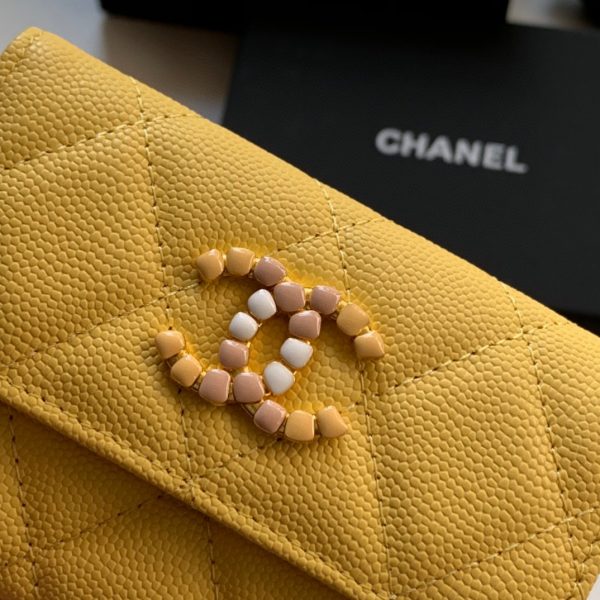 Chanel Flap Card Holder AP2038 yellow 5