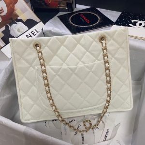 Chanel Grained Calfskin Large Shopping Bag AS2360 White 10