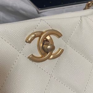Chanel Grained Calfskin Large Shopping Bag AS2360 White 13