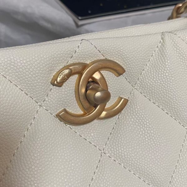 Chanel Grained Calfskin Large Shopping Bag AS2360 White 6