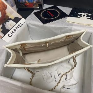 Chanel Grained Calfskin Large Shopping Bag AS2360 White 14