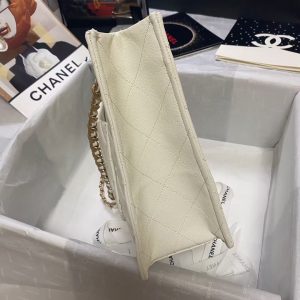 Chanel Grained Calfskin Large Shopping Bag AS2360 White 15