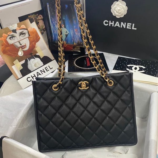 Chanel Grained Calfskin Large Shopping Bag AS2360 black 3