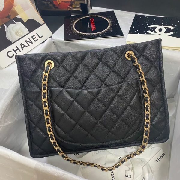Chanel Grained Calfskin Large Shopping Bag AS2360 black 4