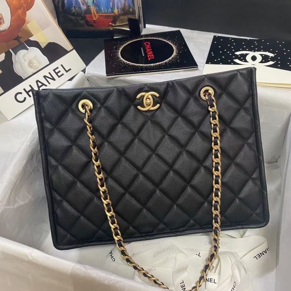 Chanel Grained Calfskin Large Shopping Bag AS2360 black 1