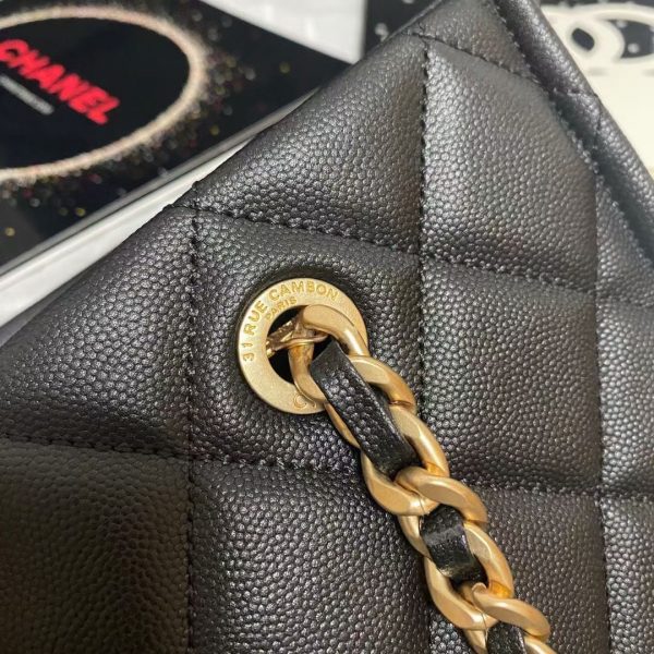 Chanel Grained Calfskin Large Shopping Bag AS2360 black 8