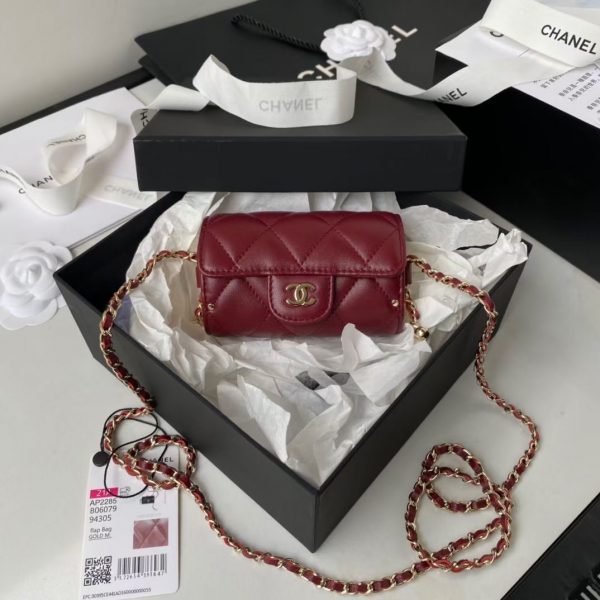 Chanel Jewel Card Holder with Chain, LambskinAP2285 1