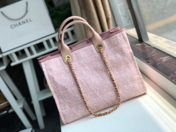 Chanel RUE CAMBON Deauville Large Tote Bag 66941 pink 5