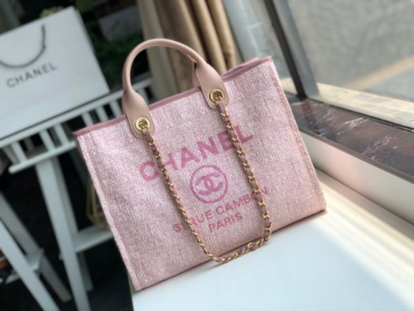 Chanel RUE CAMBON Deauville Large Tote Bag 66941 pink 1