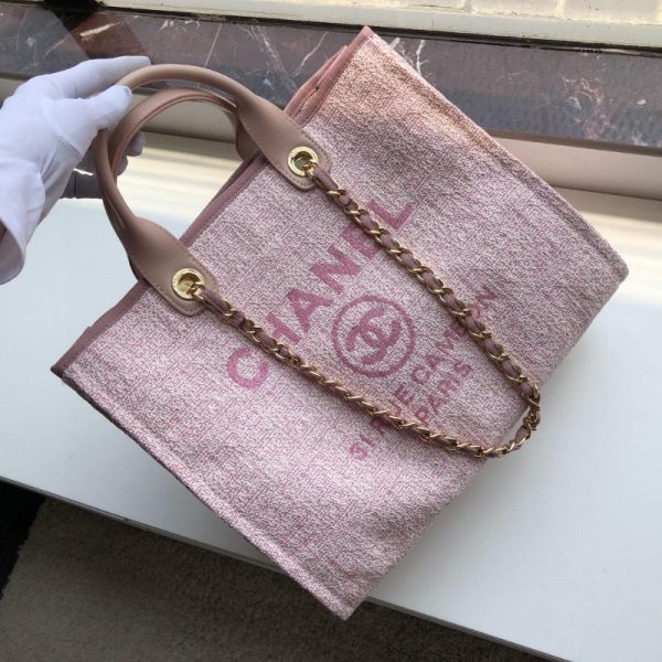 Chanel RUE CAMBON Deauville Large Tote Bag 66941 pink 8