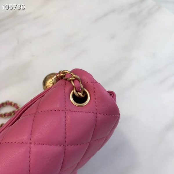 Chanel Runway Pink Square Mini Flap Pearl Crush Bag AS1786 B02916 2
