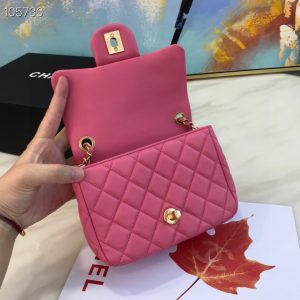 Chanel Runway Pink Square Mini Flap Pearl Crush Bag AS1786 B02916 12