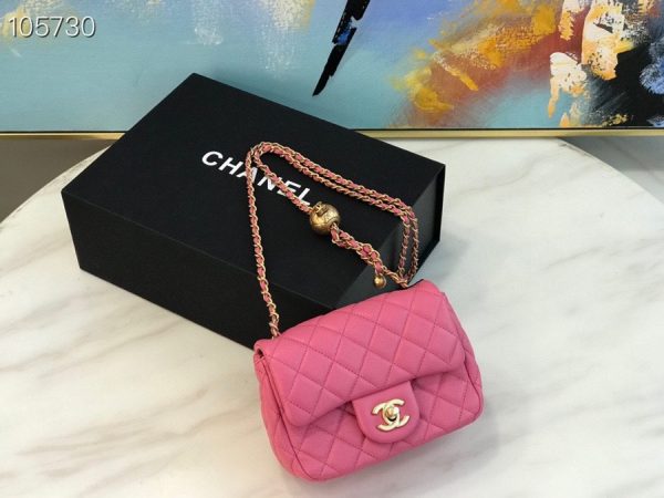 Chanel Runway Pink Square Mini Flap Pearl Crush Bag AS1786 B02916 1