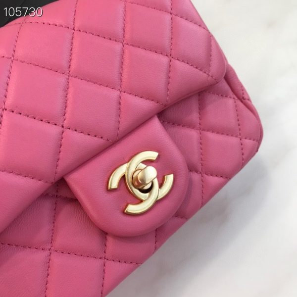 Chanel Runway Pink Square Mini Flap Pearl Crush Bag AS1786 B02916 7