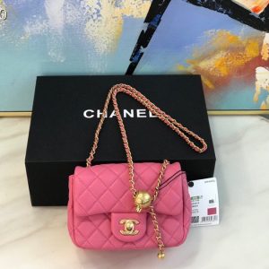 Chanel Runway Pink Square Mini Flap Pearl Crush Bag AS1786 B02916 15