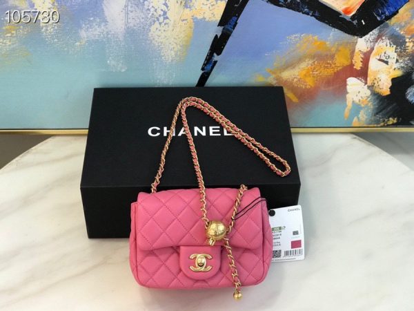 Chanel Runway Pink Square Mini Flap Pearl Crush Bag AS1786 B02916 8