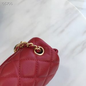 Chanel Runway red Square Mini Flap Pearl Crush Bag 10