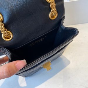 Chanel mini 2.25 handbag AS1961 black 10