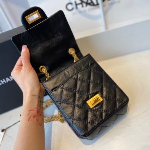 Chanel mini 2.25 handbag AS1961 black 12