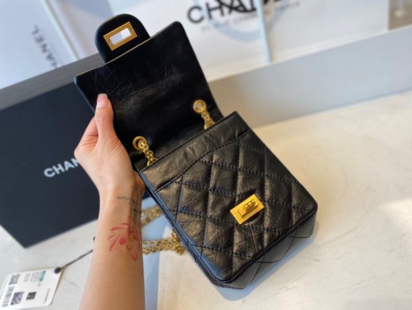 Chanel mini 2.25 handbag AS1961 black 5