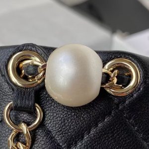 Chanel mini drawstring bag black AS2518 9