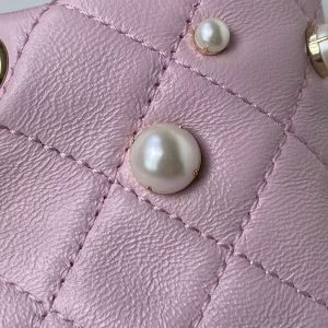 Chanel mini drawstring bag pink AS2518 10