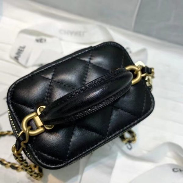 Chanel small chain cosmetic bag 81113 black 4