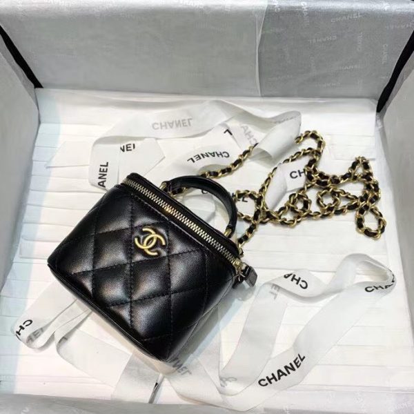 Chanel small chain cosmetic bag 81113 black 8