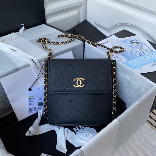 Chanel small hobo bag black AS2543 AS2542 1