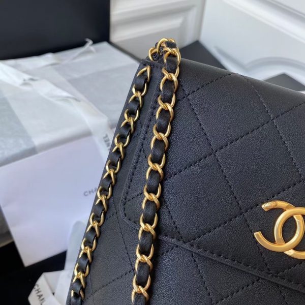 Chanel small hobo bag black AS2543 AS2542 7