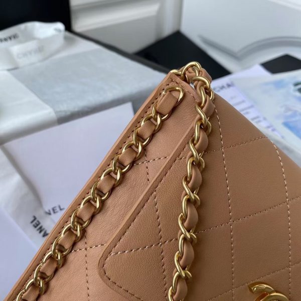 Chanel small hobo bag brown AS2543 AS2542 4