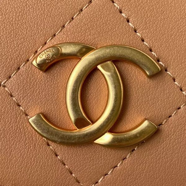 Chanel small hobo bag brown AS2543 AS2542 5