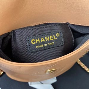 Chanel small hobo bag brown AS2543 AS2542 11