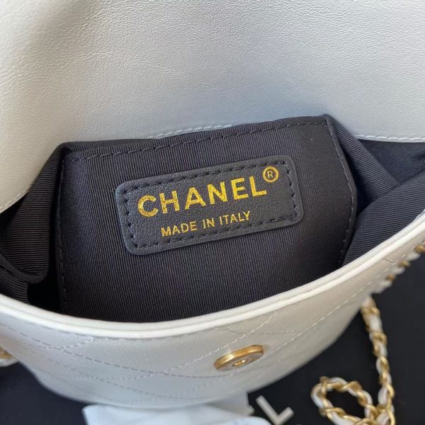 Chanel small hobo bag white AS2543 AS2542 6