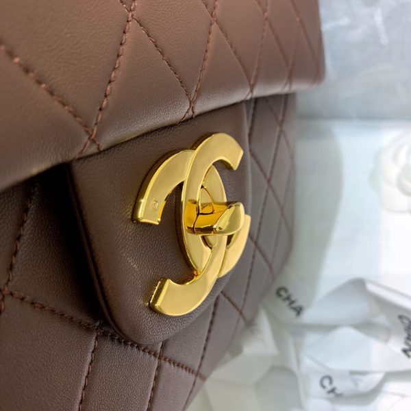 Chanel vintage jumbo backpack bronw 4