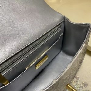 Chanel w/box mini flap bag python skin 13