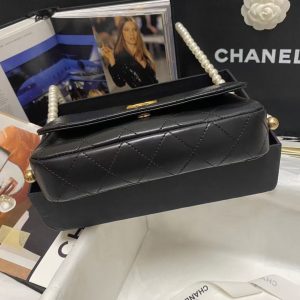 Chanel ⚪️Pearl chain wallet black AS81083 10